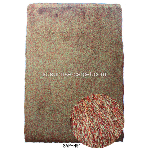 Polyester Shag Carpet dengan Long Pile